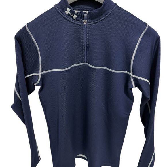 Under Armour Coldgear 1/4 Zip Fleece Pullover Sweatshirt Size Medium - Picture 1 of 6